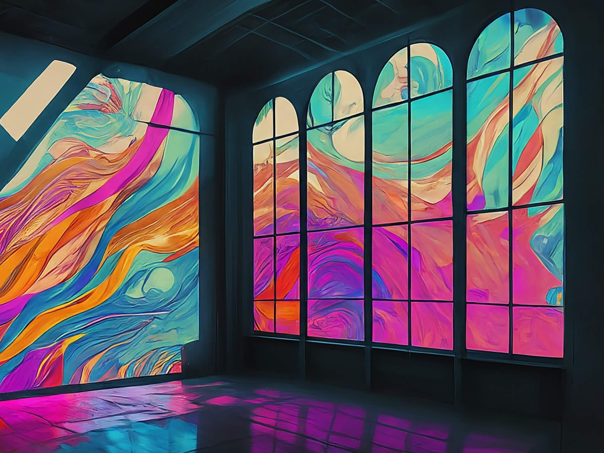 Glass Wall Art Concept - WIZART Creative Glass Print