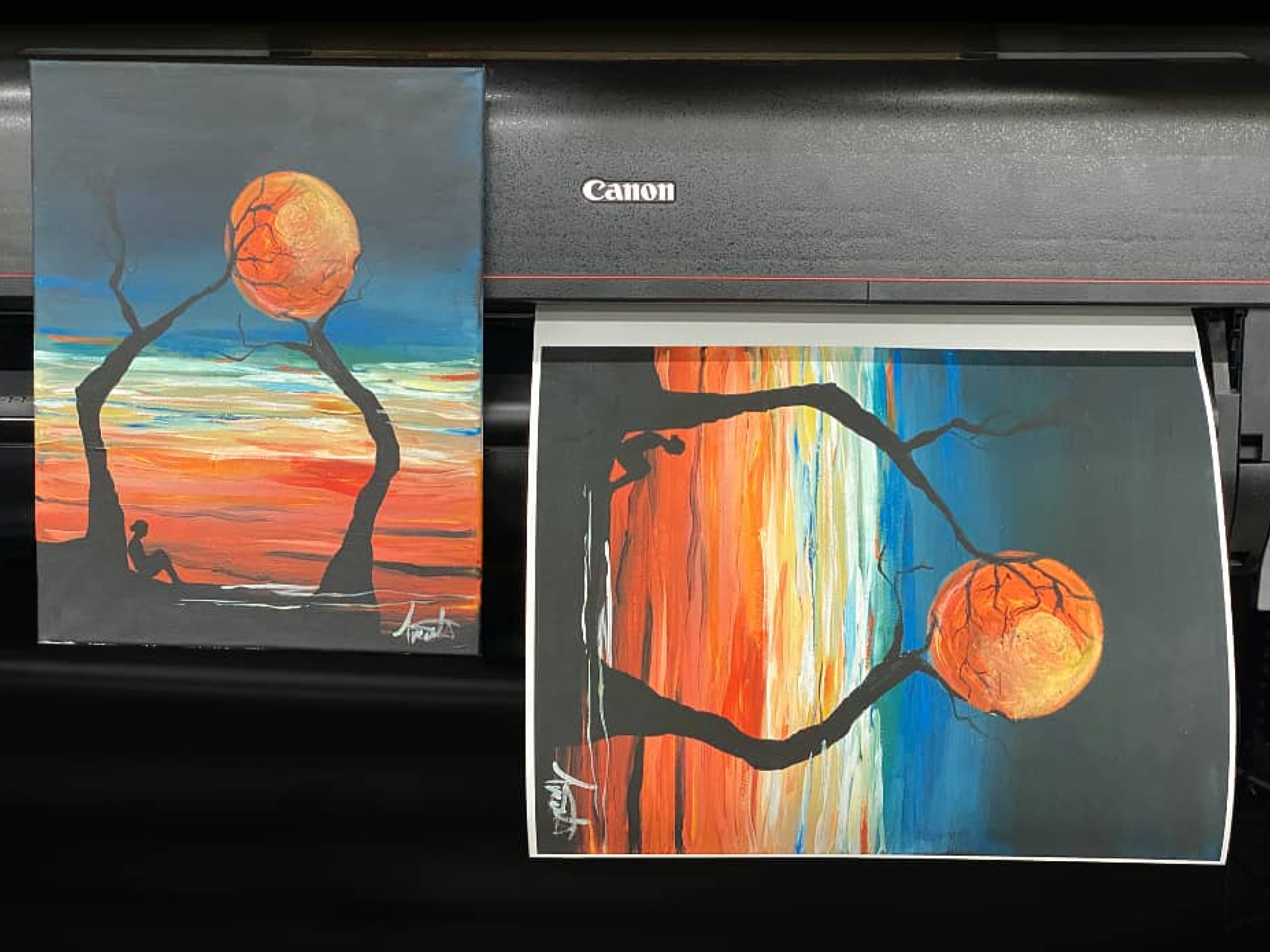 WIZART UAE - Artwork digital archiving and restoration scan example